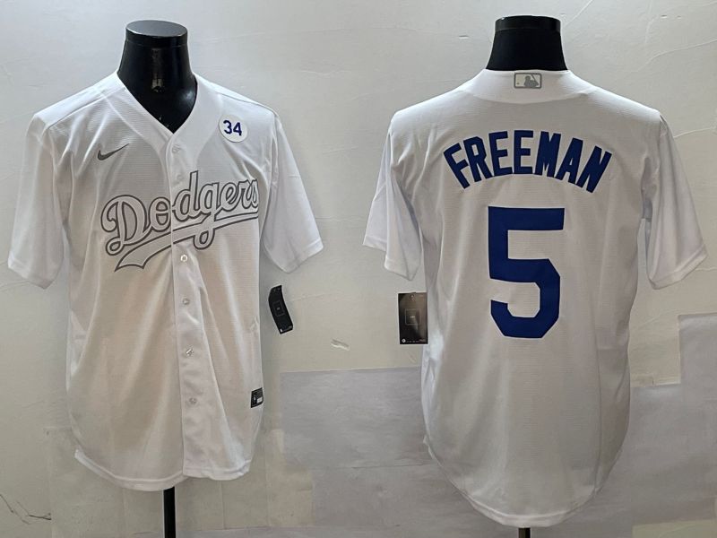 Men Los Angeles Dodgers #5 Freeman White Fashion Edition Game 2025 Nike MLB Jersey style 6->los angeles dodgers->MLB Jersey